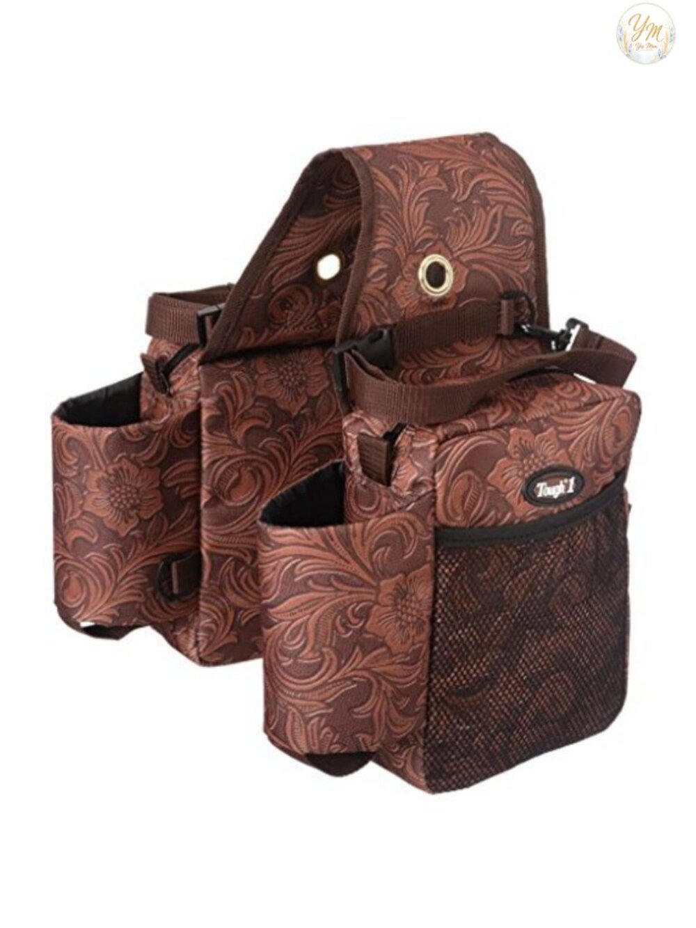 Heavy Nylon Equestrian Saddle Bag with Large Zippered Pockets
